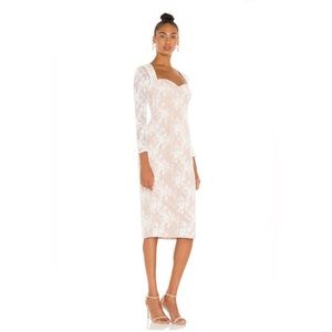 Gorgeous knee length lace white dress